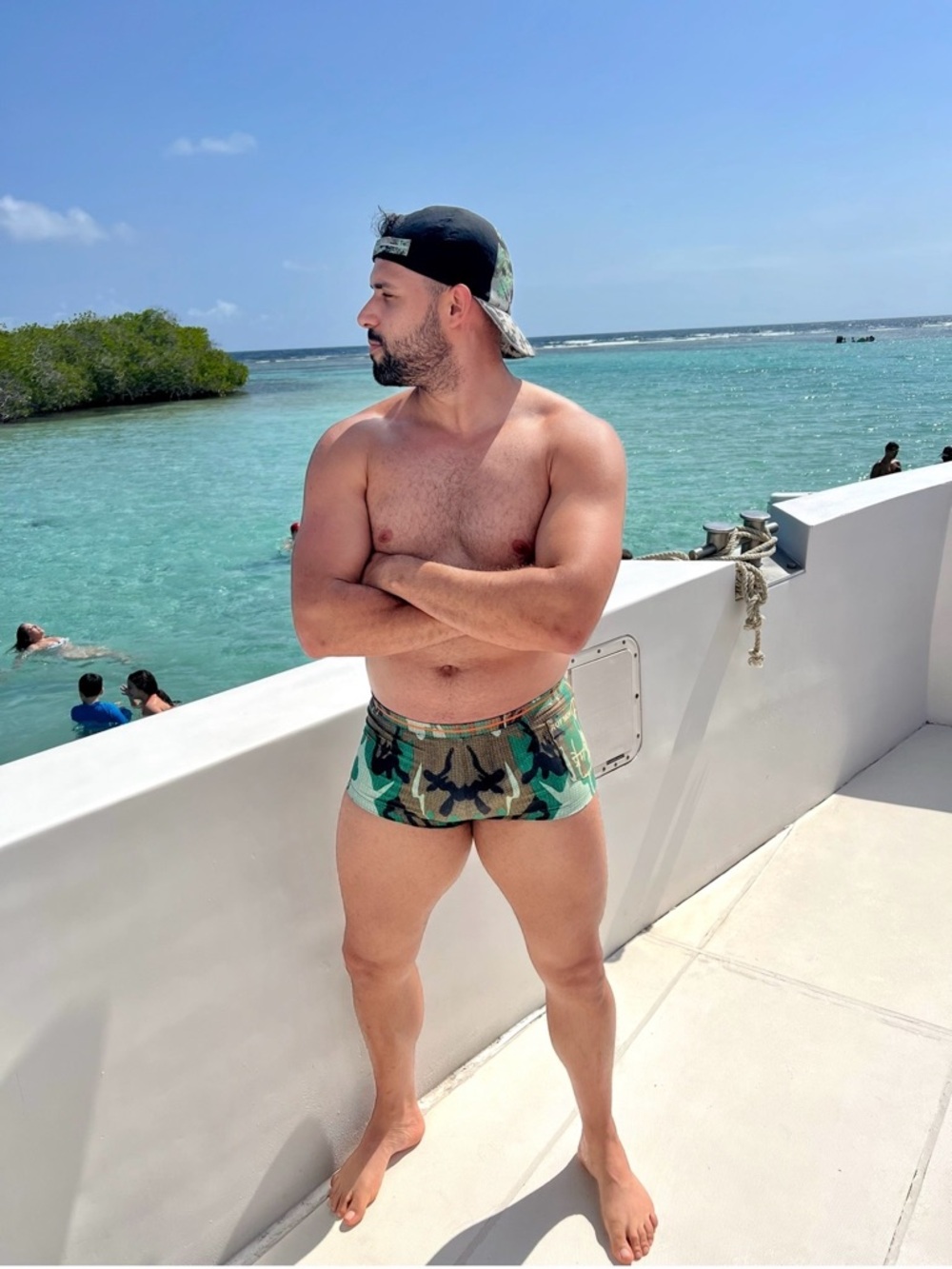 RUFSKIN Men's Camo Swim Trunks — Green Camouflage - Picture 3 of 3